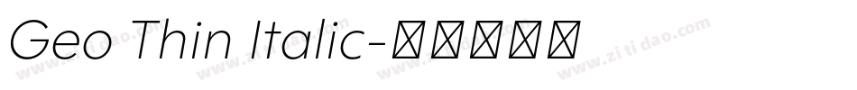 Geo Thin Italic字体转换